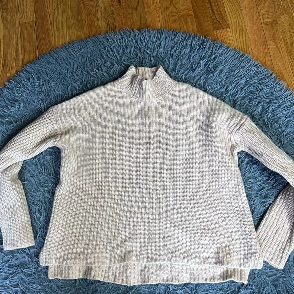 Alex Mill Seattle Sweater Wool Cashmere Mock Neck Size L